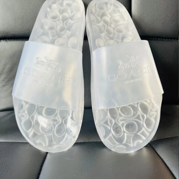 Jelly Coach Frosted Ulyssa Clear Slides - Picture 3 of 5